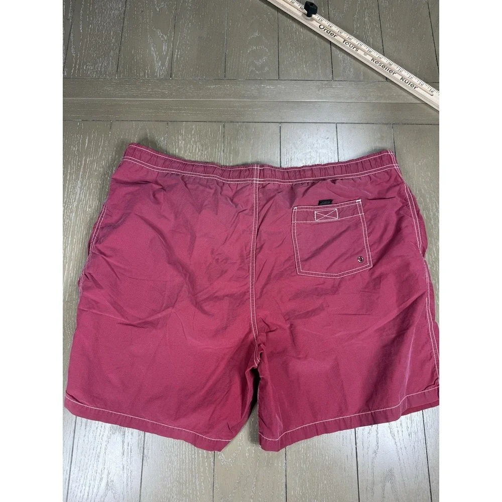 Vintage J Crew‎ Sport Swim Trunks Mens XL Burgundy Y2K